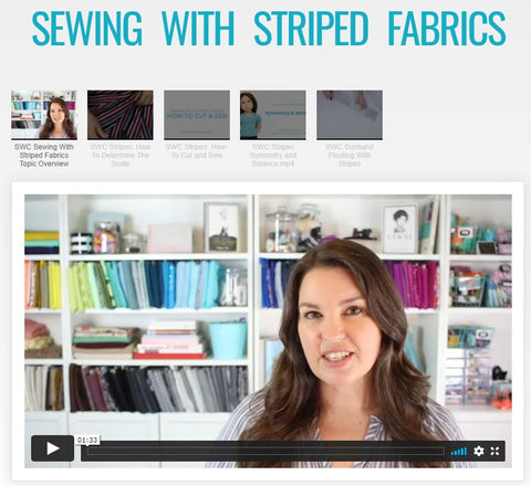 SWC Classes Sewing With Striped Fabrics Master Class Video Course larougetdelisle