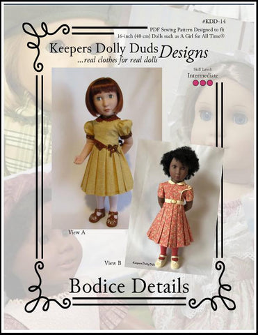 Keepers Dolly Duds Designs A Girl For All Time Bodice Details Dress Pattern For A Girl For All Time Dolls larougetdelisle