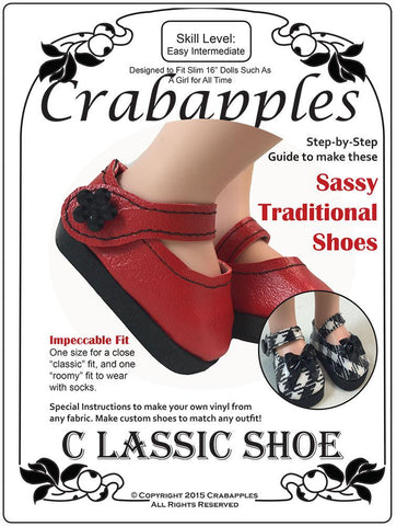 Crabapples A Girl For All Time Classic Shoe Pattern for AGAT Dolls larougetdelisle