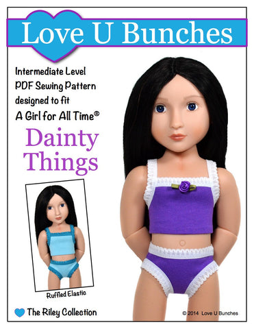 Love U Bunches A Girl For All Time Dainty Things Pattern for AGAT Dolls larougetdelisle