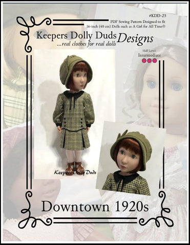 Keepers Dolly Duds Designs A Girl For All Time Downtown 1920s Dress and Hat Pattern For A Girl For All Time Dolls larougetdelisle