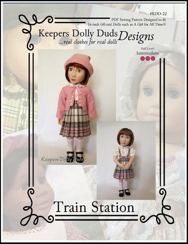 Keepers Dolly Duds Designs A Girl For All Time Train Station Four Piece Outfit Pattern For A Girl For All Time Dolls larougetdelisle