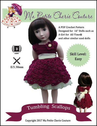 Mon Petite Cherie Couture A Girl For All Time Tumbling Scallops for AGAT Dolls larougetdelisle