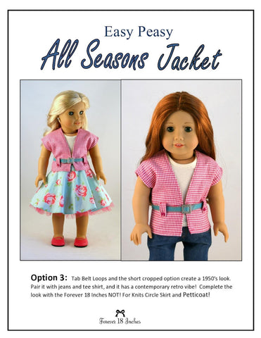 Forever 18 Inches 18 Inch Modern Easy Peasy All Season Jacket 18" Doll Clothes larougetdelisle