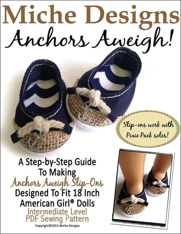 Miche Designs Shoes Anchors Aweigh 18" Doll Shoes larougetdelisle