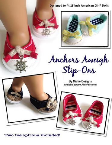 Miche Designs Shoes Anchors Aweigh 18" Doll Shoes larougetdelisle