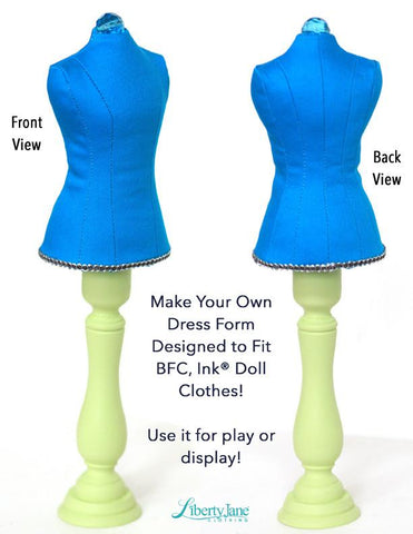 Liberty Jane BFC Ink Dress Form Pattern for BFC, Ink & A Girl For All Time  Dolls larougetdelisle