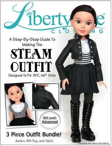 Liberty Jane BFC Ink Steam Outfit Bundle for BFC, Ink. Dolls larougetdelisle