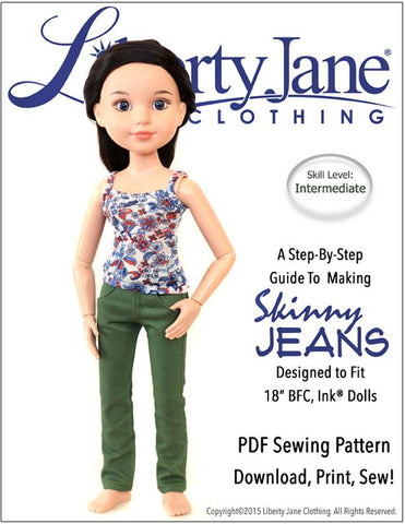 Liberty Jane BFC Ink Skinny Jeans for BFC, Ink Dolls larougetdelisle