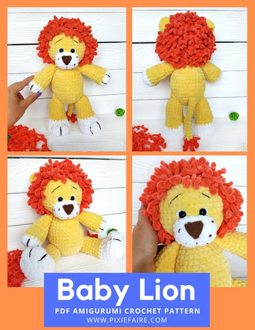 Plushico Amigurumi Baby Lion Amigurumi Crochet Pattern larougetdelisle