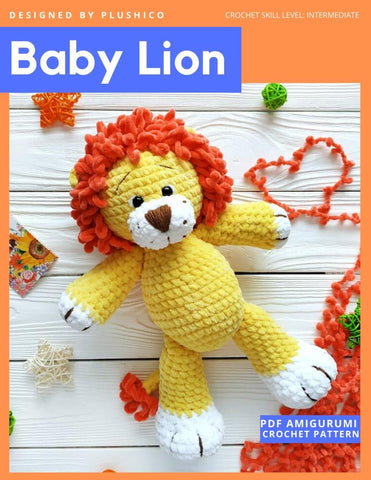 Plushico Amigurumi Baby Lion Amigurumi Crochet Pattern larougetdelisle
