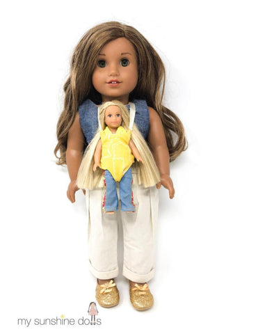 My Sunshine Dolls Cloth doll Baby and Baby Carrier Cloth Doll and Accessory Pattern larougetdelisle