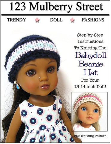 123 Mulberry Street H4H/Les Cheries Babydoll Beanie Knitting Pattern for Les Cheries and Hearts for Hearts Girls Dolls larougetdelisle