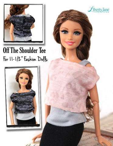 Liberty Jane Barbie Off The Shoulder Tee for 11-1/2” Fashion Dolls larougetdelisle