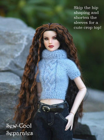 Sew Cool Separates Ellowyne Beautiful Braids Knitting Pattern for Ellowyne and Tyler Wentworth Dolls larougetdelisle