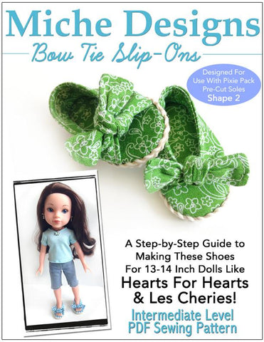 Miche Designs H4H/Les Cheries Bow Tie Slip-Ons for Les Cheries and Hearts for Hearts Dolls larougetdelisle
