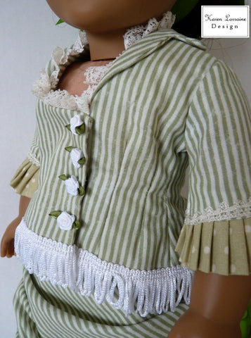 Karen Lorraine Design 18 inch Historical Brighton Bodice 18" Doll Clothes Pattern larougetdelisle