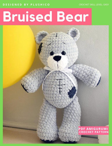 Plushico Amigurumi Bruised Bear Amigurumi Crochet Pattern larougetdelisle