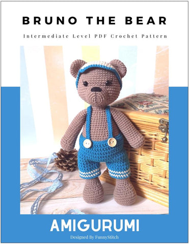 Funny Stitch Amigurumi Bruno the Bear Amigurumi Crochet Pattern larougetdelisle