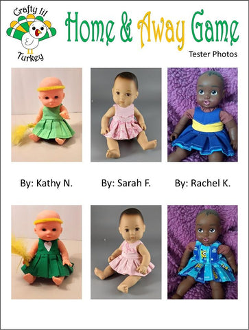 Crafty Lil Turkey 8" Baby Dolls Home & Away Game Pattern for 8" Baby Dolls larougetdelisle