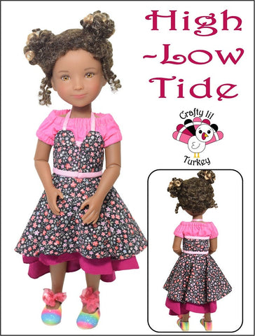 Crafty Lil Turkey Siblies High Low Tide Pattern For 12" Siblies Dolls larougetdelisle