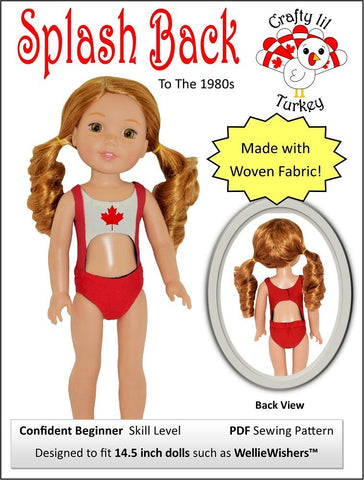 Crafty Lil Turkey WellieWishers Splash Back To The 1980s 14.5" Doll Clothes Pattern larougetdelisle