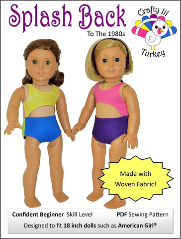 Crafty Lil Turkey 18 Inch Historical Splash Back To The 1980s 18" Doll Clothes Pattern larougetdelisle
