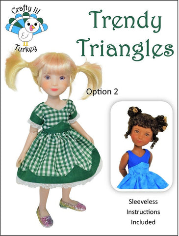 Crafty Lil Turkey Siblies Trendy Triangles: Summer Dress Pattern For 12" Siblies Dolls larougetdelisle
