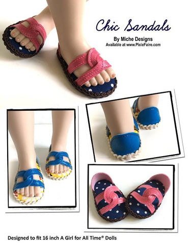 Miche Designs A Girl For All Time Chic Sandals for AGAT Dolls larougetdelisle