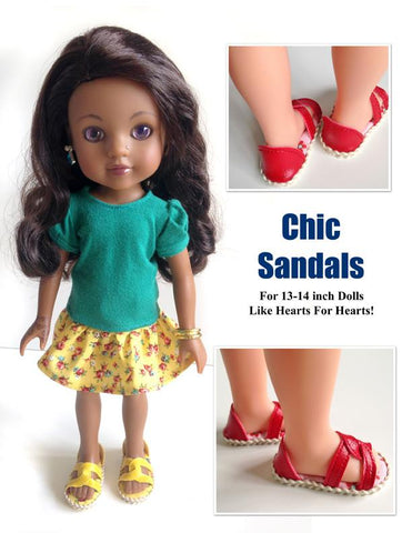 Miche Designs H4H/Les Cheries Chic Sandals for Les Cheries and Hearts for Hearts Dolls larougetdelisle