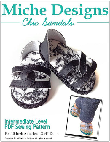 Miche Designs Shoes Chic Sandals 18" Doll Shoes larougetdelisle