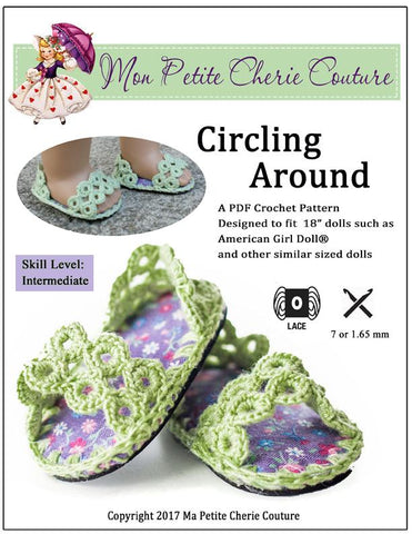 Mon Petite Cherie Couture Crochet Circling Around 18" Doll Crochet Pattern larougetdelisle