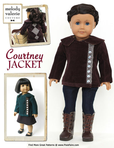 Melody Valerie Couture 18 Inch Modern Courtney Jacket 18" Doll Clothes larougetdelisle