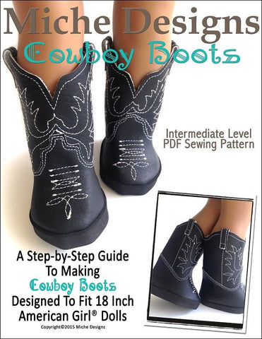 Miche Designs Shoes Cowboy Boots 18" Doll Shoes larougetdelisle