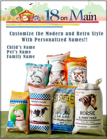 18 On Main 18 Inch Modern Cowgirl Ranch Stable & Pet Feed 18" Doll Pet Pattern larougetdelisle
