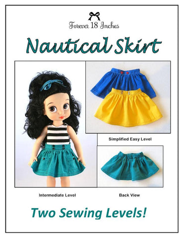 Forever 18 Inches Disney Animator Nautical Skirt for Disney Animator Dolls larougetdelisle
