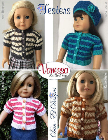 Dan-El Designs Knitting Vanessa 18" Doll Knitting Pattern larougetdelisle