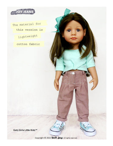 Doll Joy WellieWishers Joy Jeans 14.5-15 inch Doll Clothes Pattern larougetdelisle