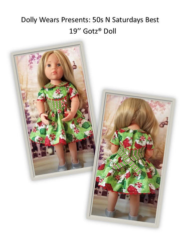 Dolly Wears Gotz 19" 50s N Saturdays Best 19" Gotz Doll Clothes Pattern larougetdelisle