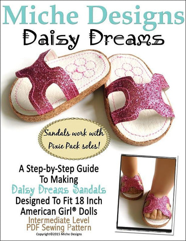 Miche Designs Shoes Daisy Dreams Sandals 18" Doll Shoes larougetdelisle