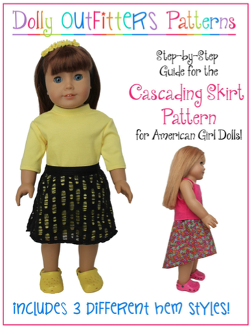 Dolly Outfitters 18 Inch Modern Cascading Skirt 18" Doll Clothes larougetdelisle