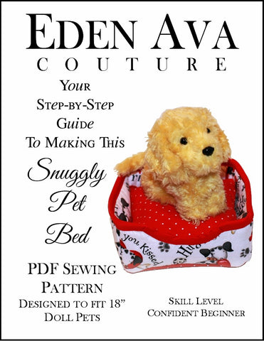 Eden Ava 18 Inch Modern Pet Bed 18" Doll Furniture larougetdelisle
