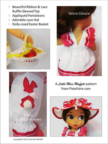 Little Miss Muffett Disney Animator Easter Parade Bundle Pattern for Disney Animator Dolls larougetdelisle