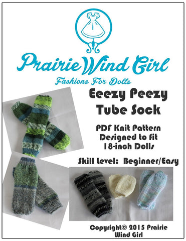 Prairie Wind Girl Knitting Eeezy Peezy Tube Sock Knitting Pattern larougetdelisle