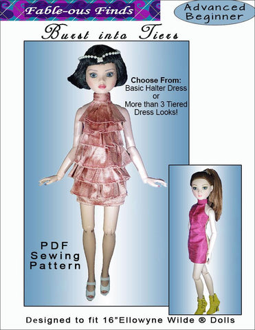Fable-ous Finds Ellowyne Burst Into Tiers Dress Pattern for Ellowyne Dolls larougetdelisle