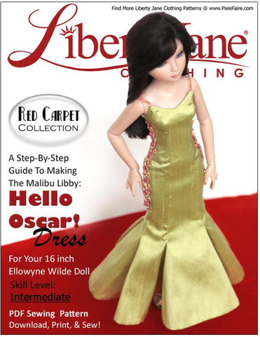 Liberty Jane Ellowyne Hello Oscar Dress Pattern for Ellowyne Dolls larougetdelisle
