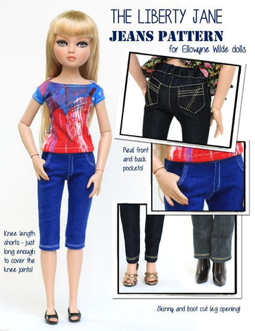 Liberty Jane Ellowyne Jeans Pattern Bundle for Ellowyne larougetdelisle