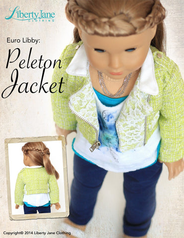 Liberty Jane 18 Inch Modern Peleton Jacket 18" Doll Clothes Pattern larougetdelisle