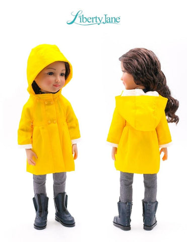 Liberty Jane Ruby Red Fashion Friends Pepper Hill Raincoat 14.5-15 inch Doll Clothes Pattern larougetdelisle