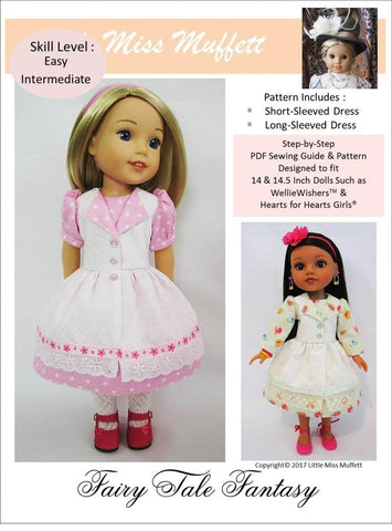 Little Miss Muffett WellieWishers Fairy Tale Fantasy 14-14.5" Doll Clothes Pattern larougetdelisle